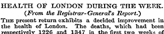 HEALTH OF LONDON DURING THE WEEK. {From ...