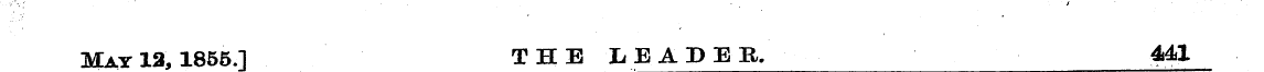 . ¦ .-. ¦ ¦ ¦ i May 12, 1855.] T HE LEAD...