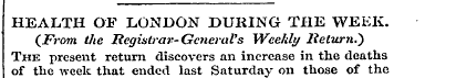 HEALTH OF LONDON DURING THE WEEK. (From ...