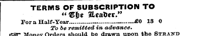 TERMS OF SUBSCRIPTION TO "®j)c &eaper." ...