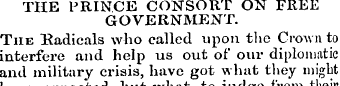 THE PRINCE CONSORT ON FREE GOVERNMENT. T...