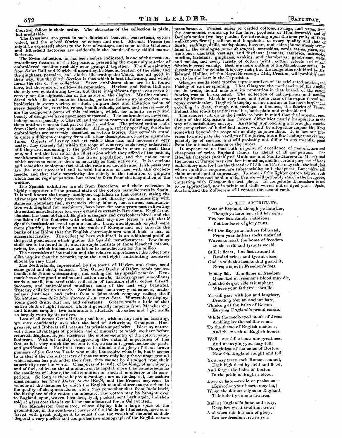 Leader (1850-1860): jS F Y, 2nd edition - ¦¦ •». 572 The Leabeb, * [Saturday ,