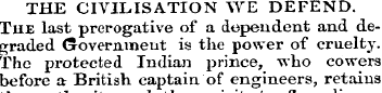 THE CIVILISATION WE DEFEND. The last pre...