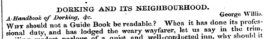DORKING AND ITS NEIGHBORHOOD. A Handbook...