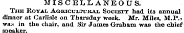 MISCELLA NE OUS. The Royal Agricultural ...
