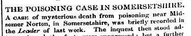 THE [POISONING CASE IN SOMERSETSHIRE. A ...