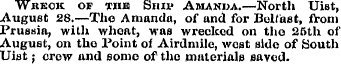 Wreck of the Ship Amanda.—North Uist, Au...