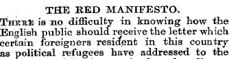 THE RED MANIFESTO. ThehU is no difficult...