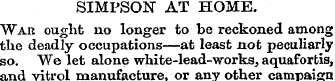 SIMPSON AT HOME. War ought no longer to ...