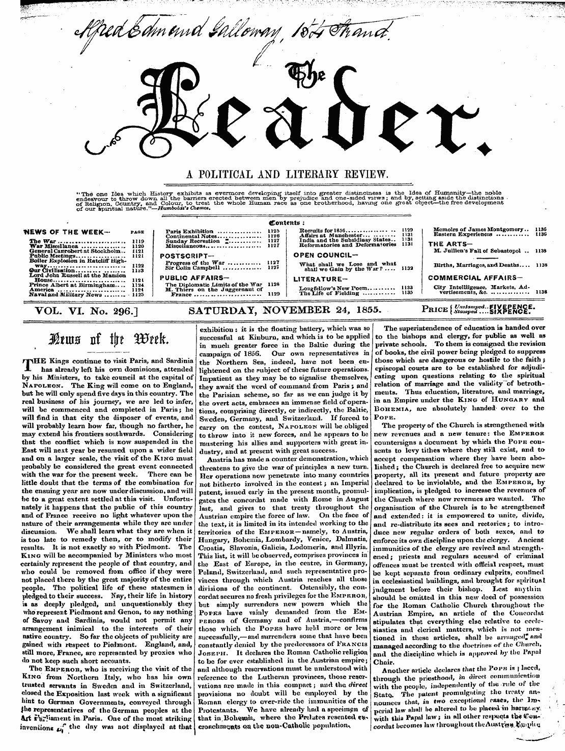Leader (1850-1860): jS F Y, 2nd edition - Iih' ;' ','¦''. ¦'• ' . . '¦¦ .'¦'¦'¦.-/...