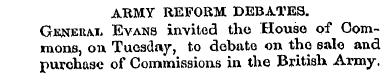ARMY REFORM DEBATES. Gejseuax Evans invi...