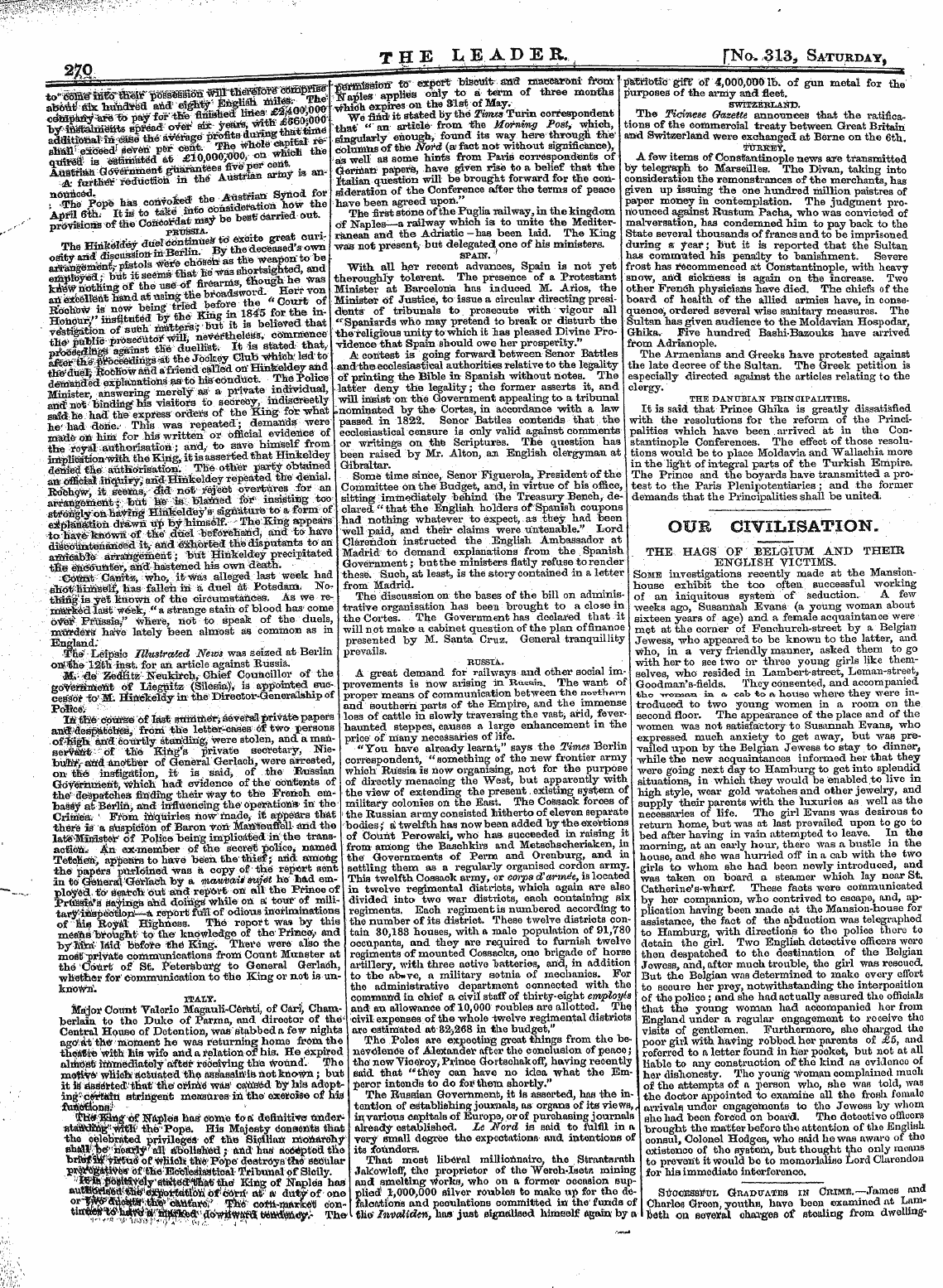 Leader (1850-1860): jS F Y, 2nd edition - ¦ "' <M<M ^" 21q