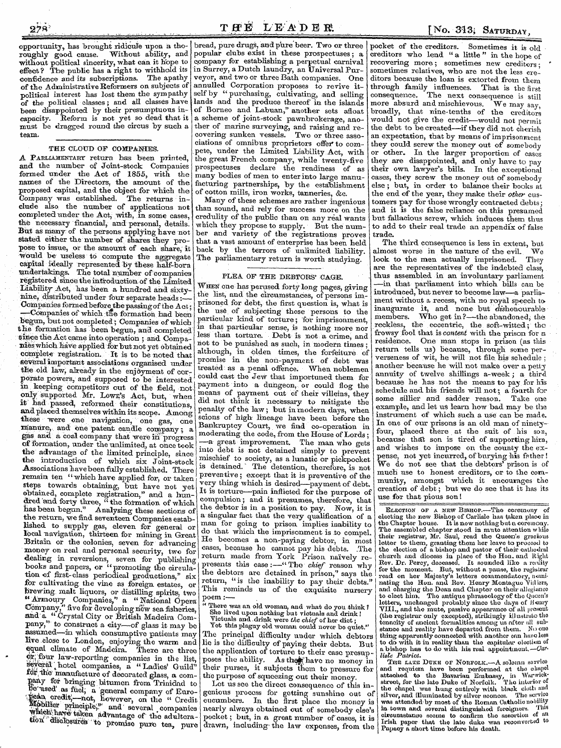 Leader (1850-1860): jS F Y, 2nd edition - 2fo; Tff| T/Iami [No. 313- Saturday,