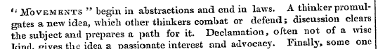 " Movements " begin in abstractions and ...