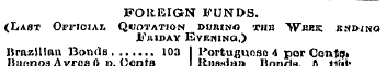 FOREIGN FUNDS. (Last Offioiat, Quotation...