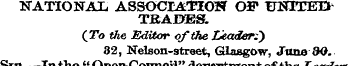 NATIONAL ASSOCIATION OP UNITED* TRADES. ...