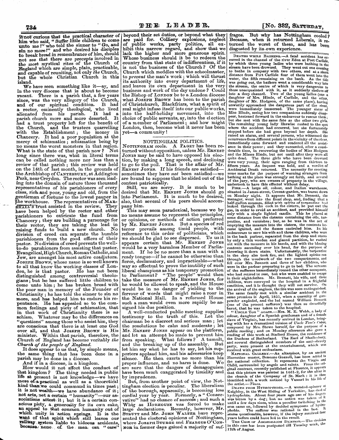 Leader (1850-1860): jS F Y, 2nd edition - 234 " Tfebei Leabe B. [No, 382, 8&Htrpay...