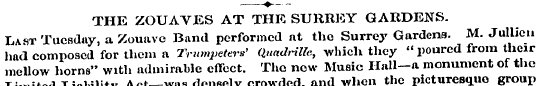 THE ZOUAVES AT THE SURREY GARDENS. Last ...