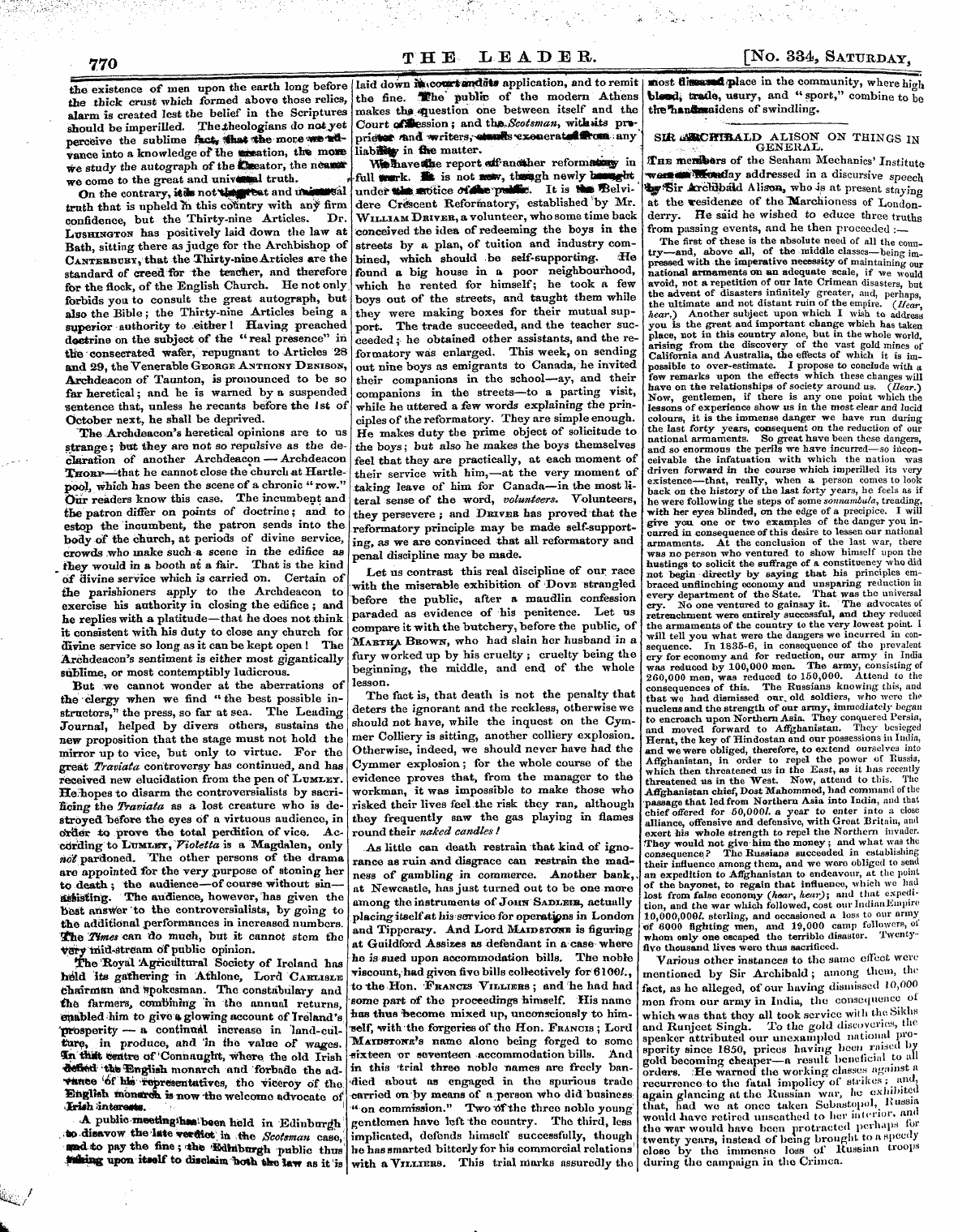 Leader (1850-1860): jS F Y, 2nd edition - 770 T H E ^Ead E R. [No. 334, Saturday,