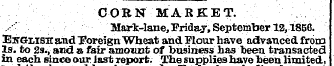 CORN MARKET. - ' Mark-lane, Friday, Sept...