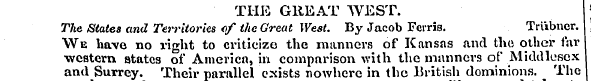 THE GREAT WEST. The States and Territori...