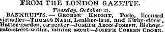 HlOM THE LONDON GAZETTE. Tuesday, Octobe...