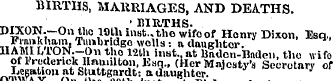 BIRTHS, MARRIAGES, AND DEATHS. » BXUiTHR...