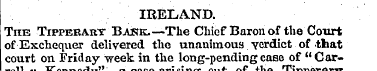 IRELAND. TnE Tipperaut Bask.—The Chief B...