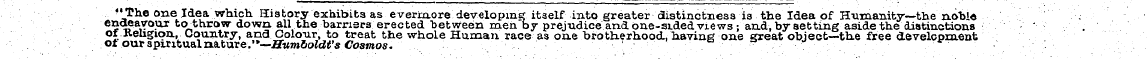 'The one Idea which. History exhibits as...