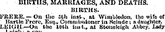 BIRTHS, MARRIAGES, AND DEATHS. BIRTHS. F...