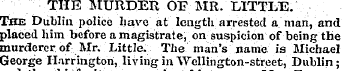 THE MURDER OF MR. LITTKE. The Dublin pol...