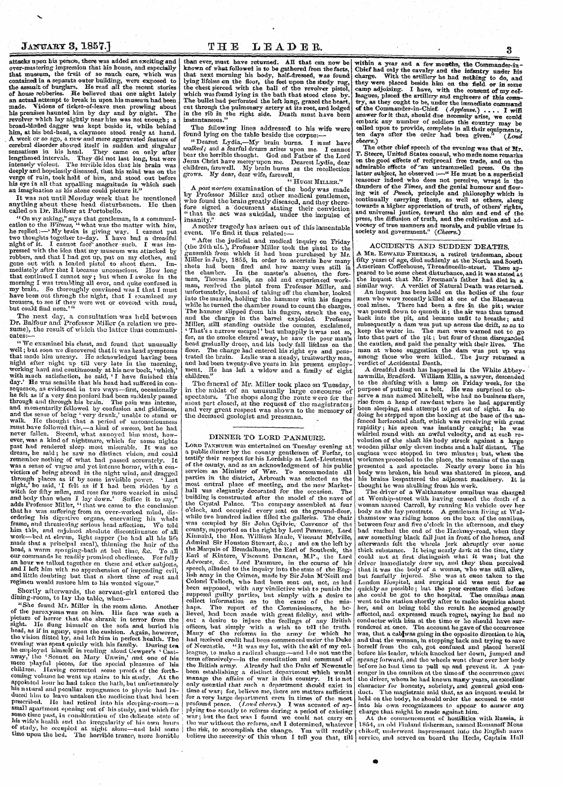 Leader (1850-1860): jS F Y, 2nd edition - The Death Of Hugh Midler. We Briefly Men...