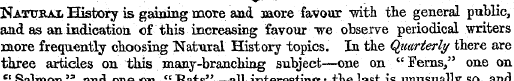 ^ Naturai History is gaining more and mo...