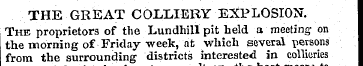 , THE GREAT COLLIERY EXPLOSION. I The pr...