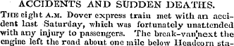 ACCIDENTS AND SUDDEN DEATHS. The eight a...