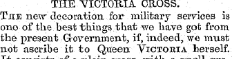 THE VICTORIA CROSS. The new decoration f...