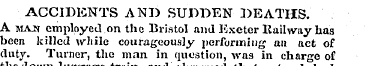 ACCIDENTS AND SUDDEN DEATHS. A MAjj empl...