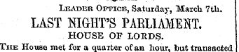 . Leader Office, Saturday, March 7th. LA...