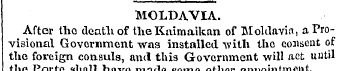 MOLDAVIA. After tho death of the Kaimaik...