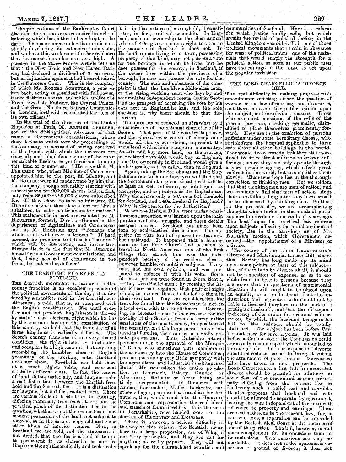 Leader (1850-1860): jS F Y, 2nd edition - The Dark Commerce. You Never Detect Larg...