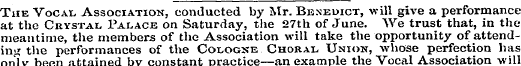 The Vocal Association, conducted by Mr. ...