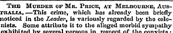 The Murder op Mr. Price, at Melbourne, A...