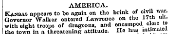 AMERICA. Kansas appears to bo again on t...