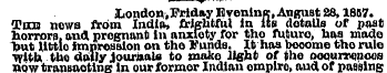 London, Friday Evening, August 28,1807. ...