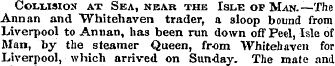 Collision at Sea, near the Isle of Man.—...
