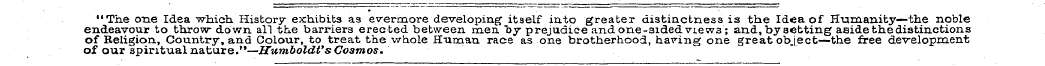 "The one Idea which. History exhibits a3...