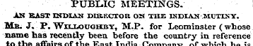 PUBLIC MEETINGS. JLN BAST INDIAH DIRECTO...