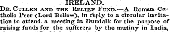 IRELAND. Dr. CutLEN and the Relief Fund....