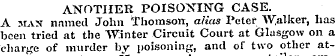 ANOTHER POISONING CASE. A max named John...