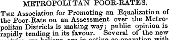 METROPOLITAN POOR-RATES. The Association...